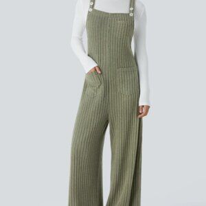 Halara Ribbed Knit Casual Overalls